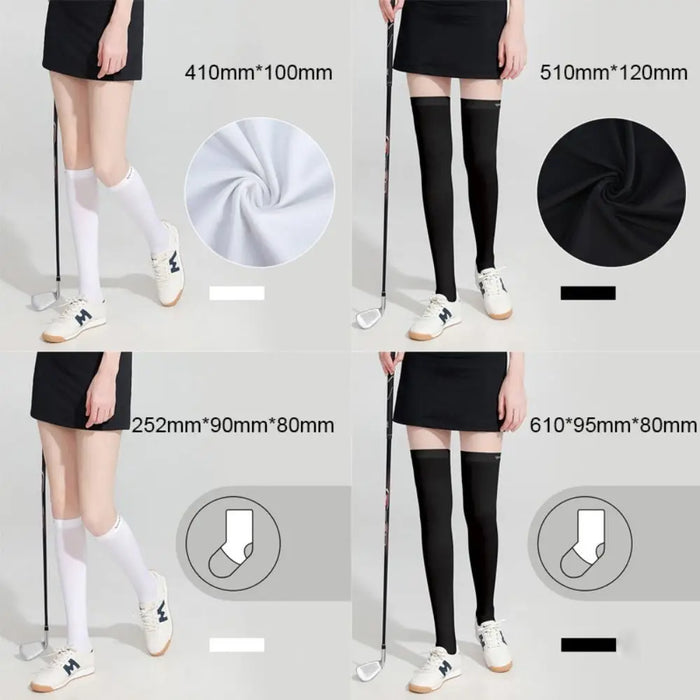 Ice Silk Sunscreen High Sports Pressure Socks