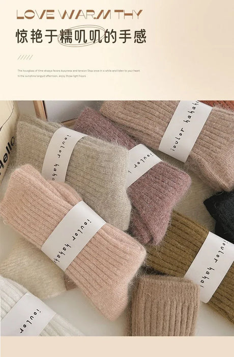 Winter Socks Women Cashmere Wool Thicken Warm Women Socks