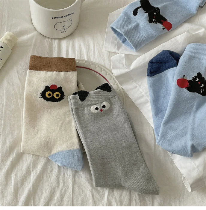 Long Preppy Style Cartoon Socks