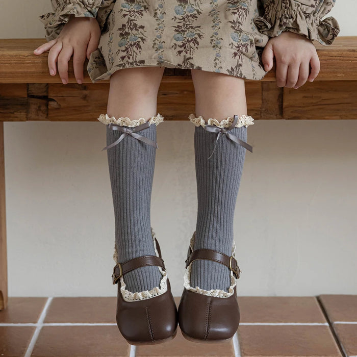 Soft Cotton Lace Stuff Princess Ruffle kids Socks