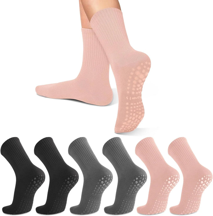 4-6 pairs of women's anti slip grip yoga Pilates ballet socks