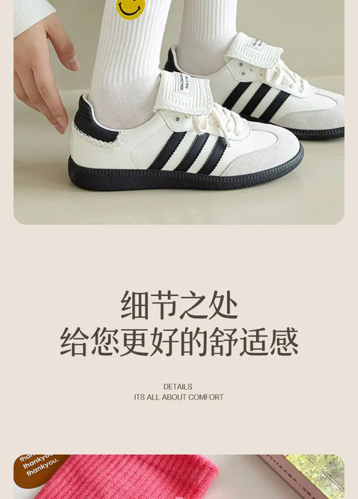 solid-color-medium-tube-socks-for-womens-fresh-smiling-face-pattern-simple-style-comfortable-breathable-girl-socks