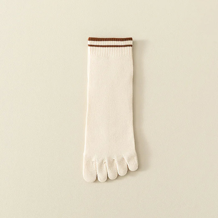 1/4/5 Pairs Women's Five Finger Cotton Socks
