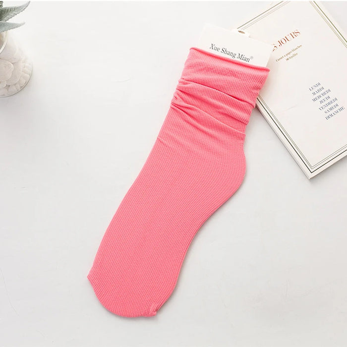 Ice Loose Calf Tube Sock Colorful Knee Nylon Socks