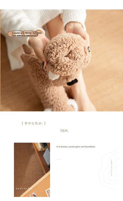 Winter Velvet Coral Fleece Socks Sleep Home Slippers Snow Socks