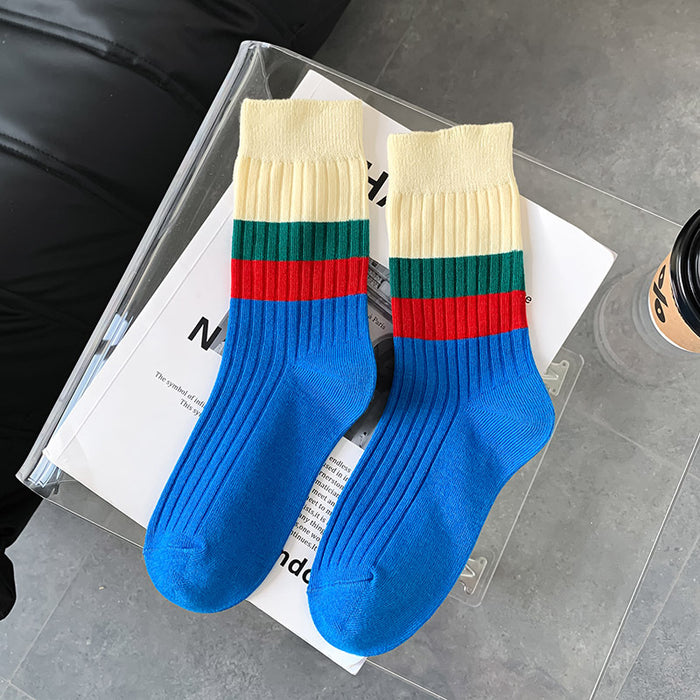 Various Stylish Cotton Medium Tube Design Socks