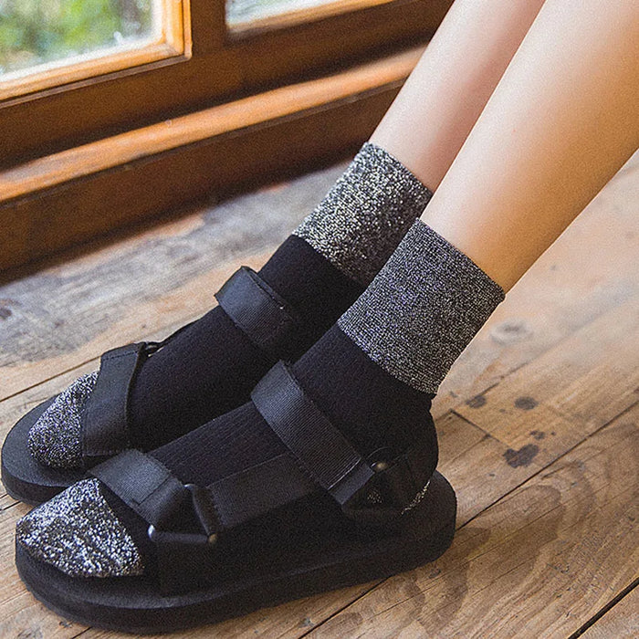 Gold and Silver Silk Bright Silk Series  Socks
