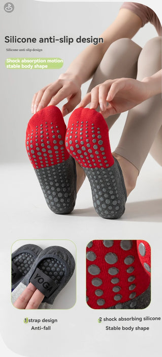 Patchwork colour pilates socks