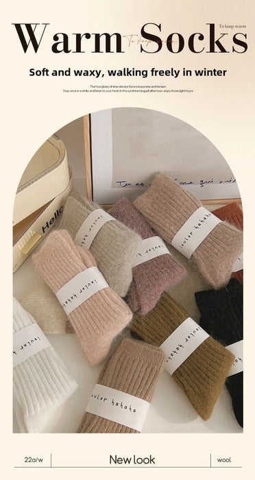 3-6-pairs-of-womens-winter-mid-tube-socks-plus-velvet-thick-warm-socks-soft-solid-color-japanese-style-long-socks
