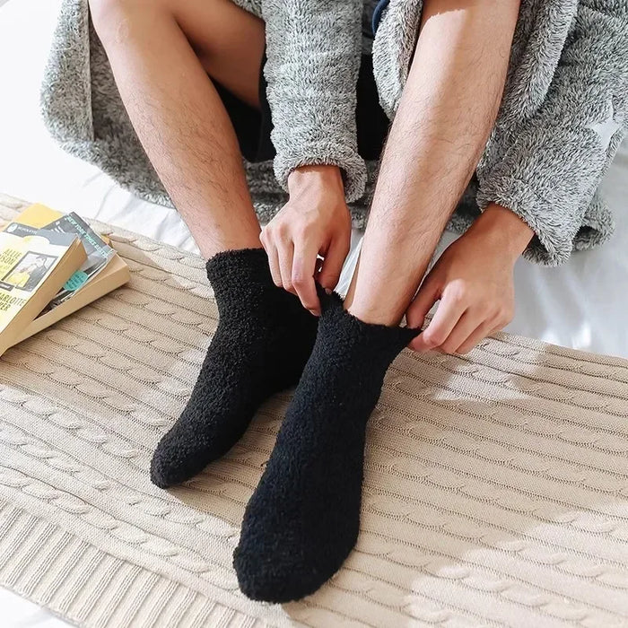 1/3pairs Men Coral Fleece Socks