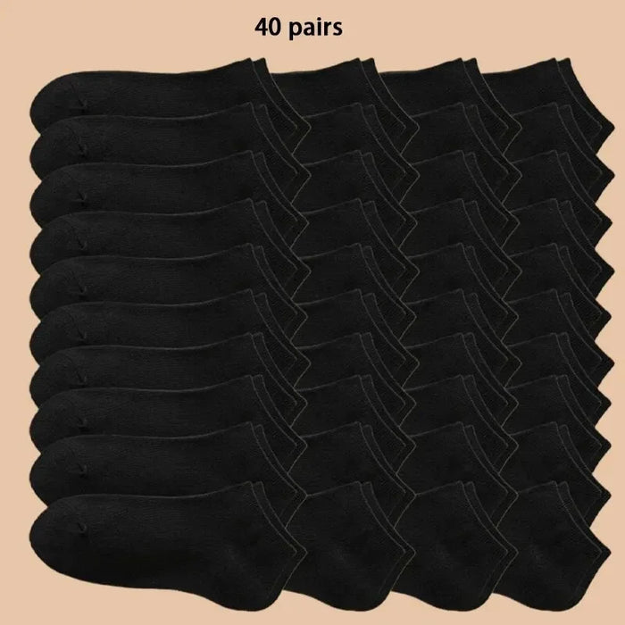 10-12-20-40-pairs-men-boat-socks-business-sport-sweat-absorption-mature-summer-autumn-solid-color-soft-non-pilling-ankle-socks
