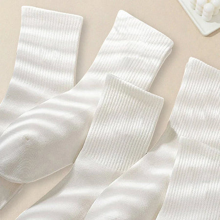 Women Solid Color Socks