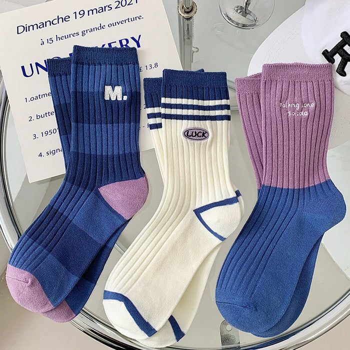 Various Stylish Cotton Medium Tube Design Socks