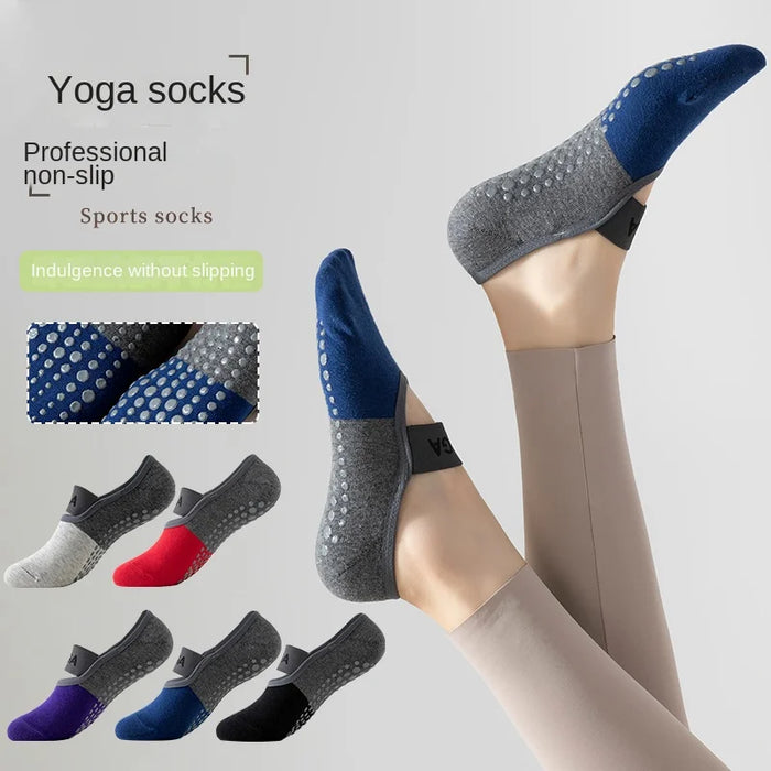 Patchwork colour pilates socks