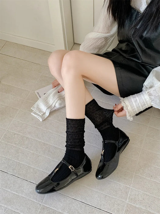 Ballet Wind Solid Color Stockings Socks