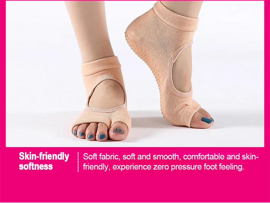 women-two-toes-yoga-socks-ballet-dance-half-fingers-sock-slippers-quick-dry-breathable-non-slip-silicone-sport-pilates-socks