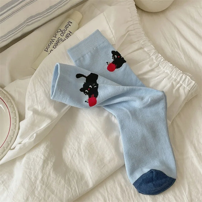 Long Preppy Style Cartoon Socks