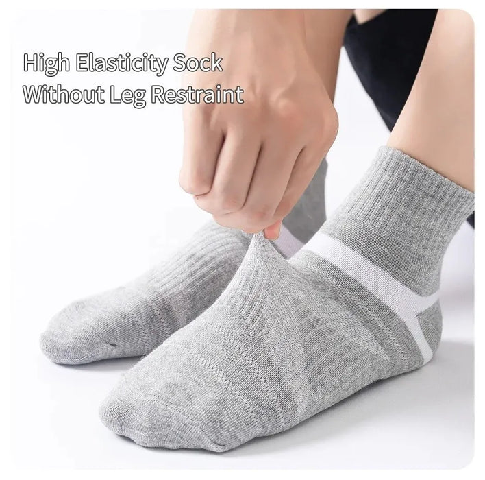 5 Pairs of  Outdoor Cycling Running Cotton Mid-calf Socks