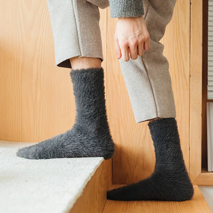 Mink Fleece Middle Tube Socks Men's Socks