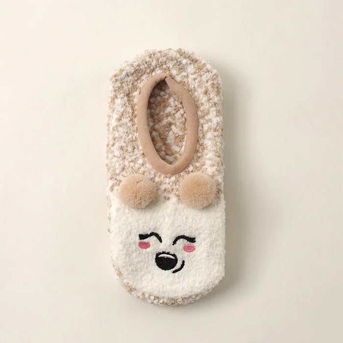 Cute winter grip indoor socks