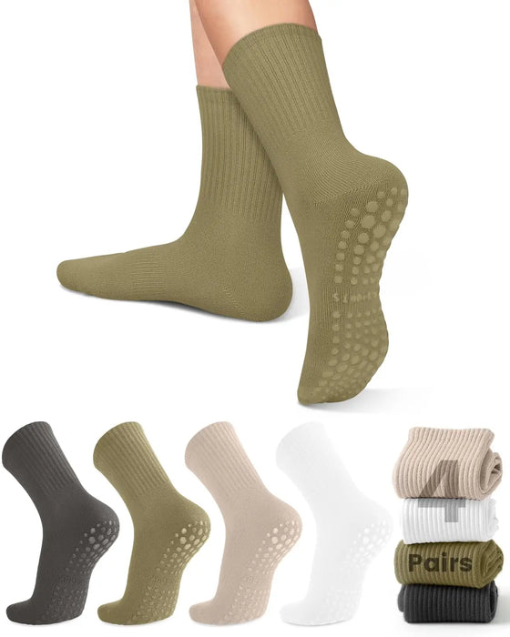 4-6 pairs of women's anti slip grip yoga Pilates ballet socks