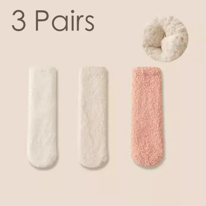 3 Pairs Women/ Men Slipper Winter Couple Socks