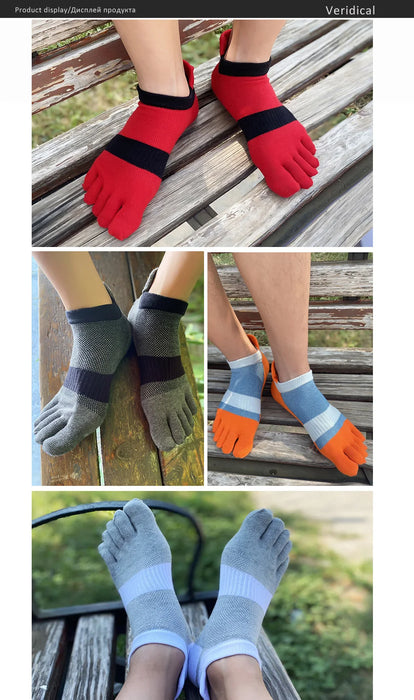 5 Pairs Five Finger Ankle Sport Socks