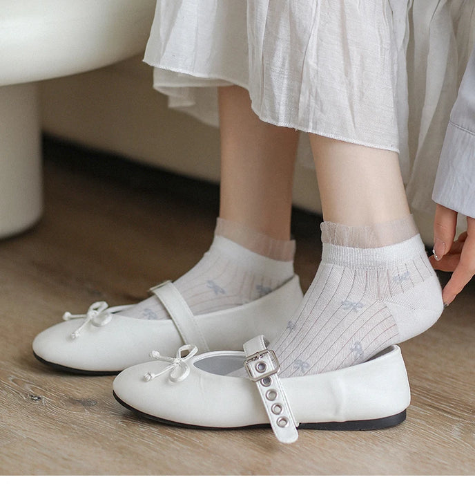 Frilly Girls Ankle Socks Casual Comfortable Mesh