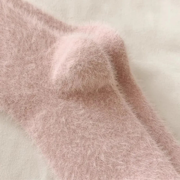 thickened-middle-tube-socks-mink-fur-pink-embroidered-heart-shaped-women-autumn-winter-warm-sleep-home-solid-color-plush-sock