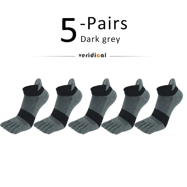 5 Pairs Five Finger Ankle Sport Socks
