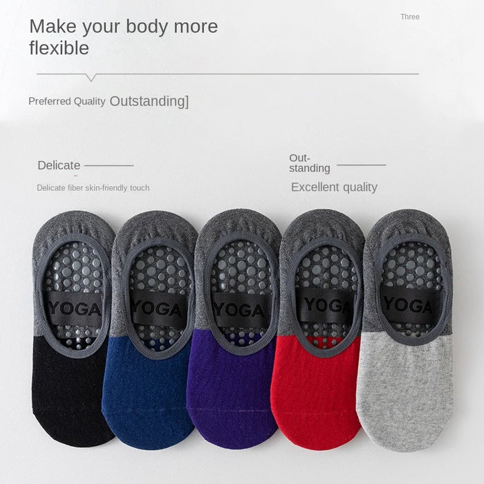 Patchwork colour pilates socks