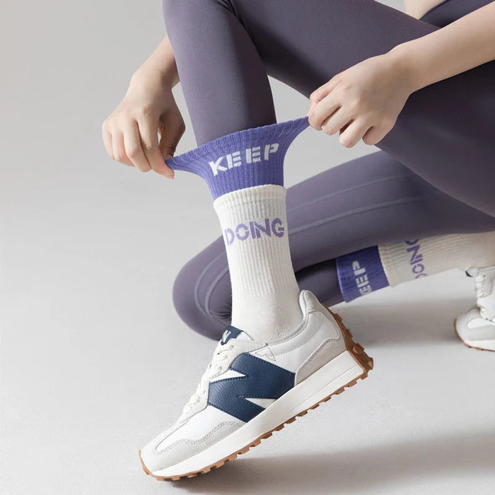 yoga-socks-womens-mid-calf-socks-fitness-sports-cotton-socks-long-tube-double-layer-socks-floor-non-slip-dance-socks