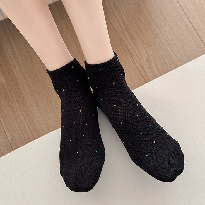 Colourful Dot Print Daily Summer Socks