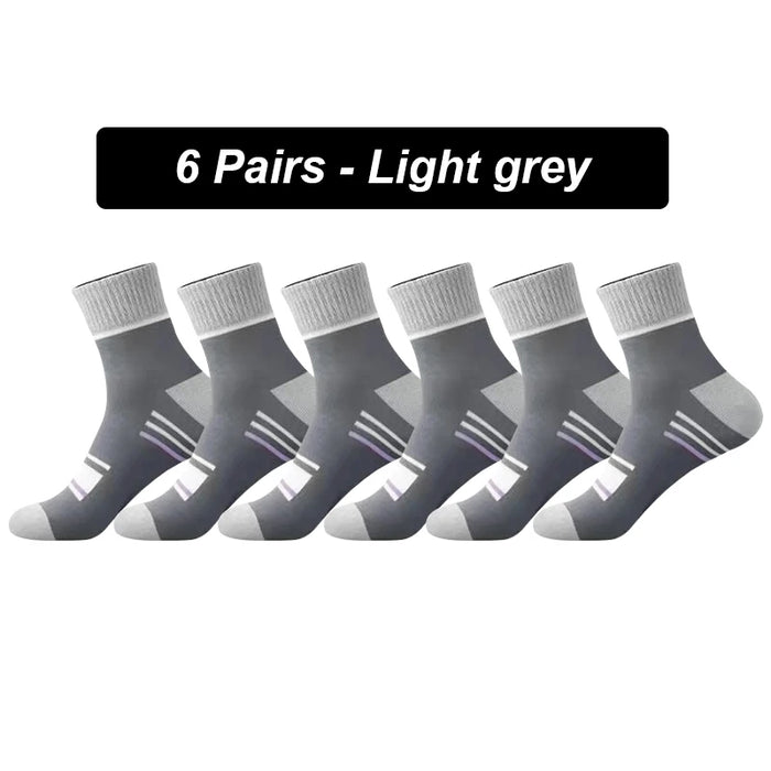 6Pairs Men Socks Breathable Cotton Sports