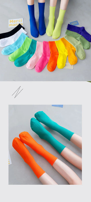 Colours Combed Cotton Skateboard  Unisex Sock