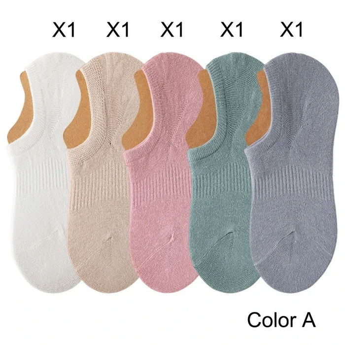 5 Pairs/  Invisible Low Cut Socks