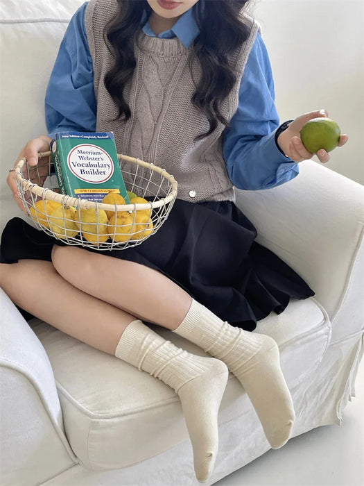 Japanese Style School Girls High Socks