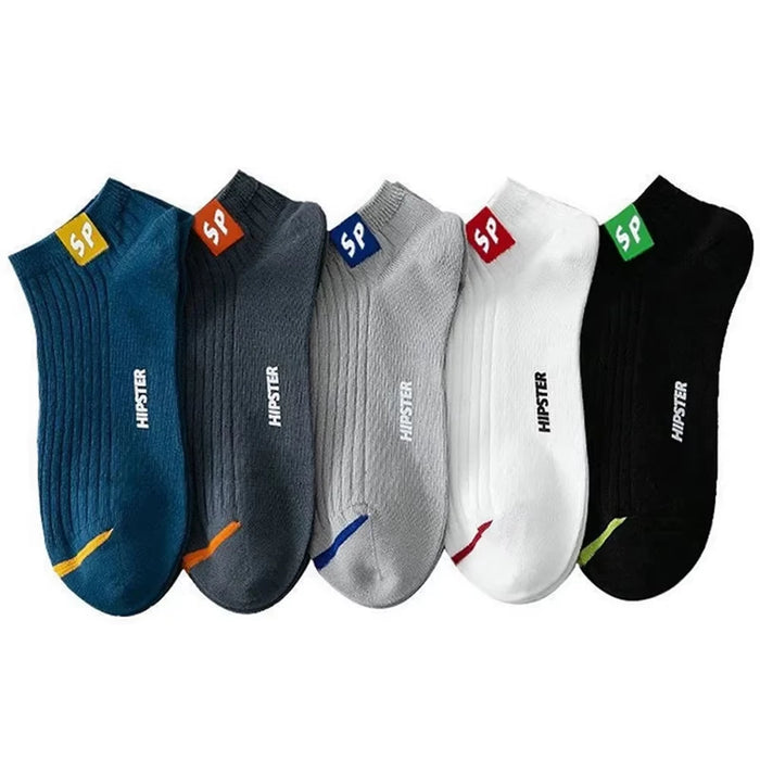 5 Pairs Men Breathable Daily Short Socks