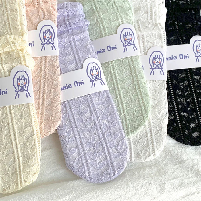 Summer Thin Hollow Breathable Loose Long Socks