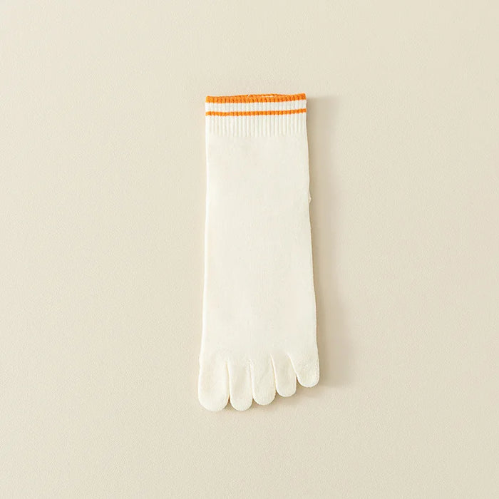 1/4/5 Pairs Women's Five Finger Cotton Socks