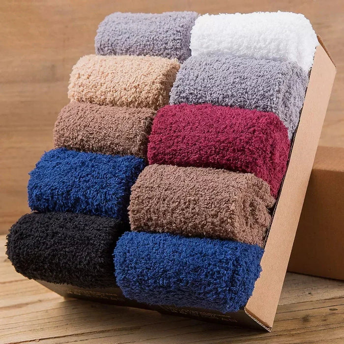 1/3pairs Men Coral Fleece Socks