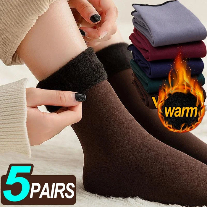 Winter Warm Women Socks Soft Thicken Thermal Plush Socks Girls