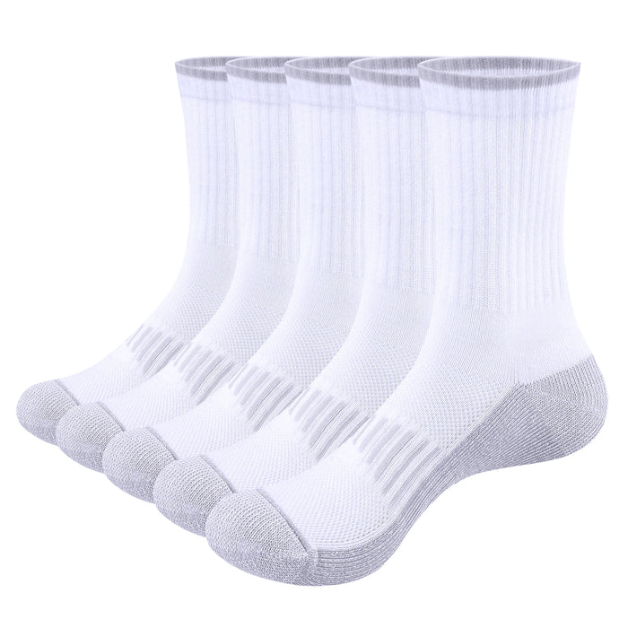 5P/ Cycling Sports Socks Cotton Cushioned Work Boot Crew Socks
