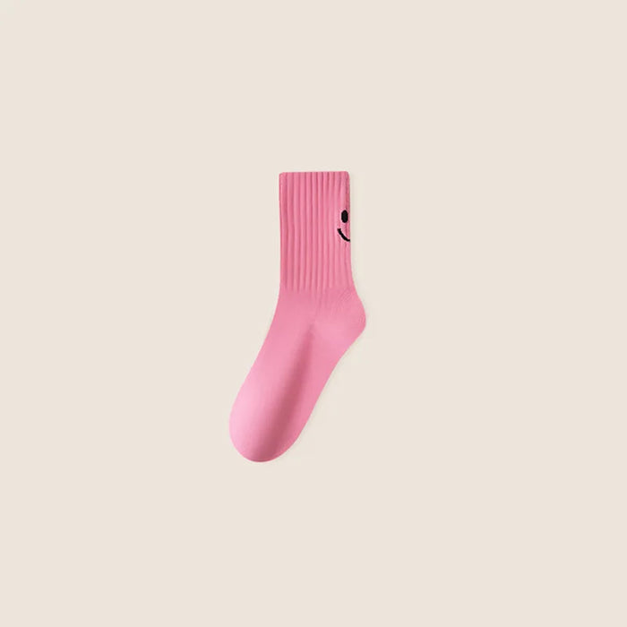 Smile Face Socks Women's Fashion Mid-Calf Socks
