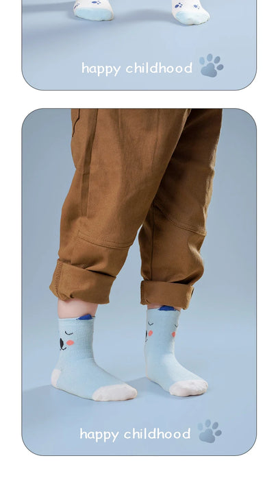 10 Pairs  0-3 Years Kids Soft Cotton Cartoon Animal Cartoon Children's Socks