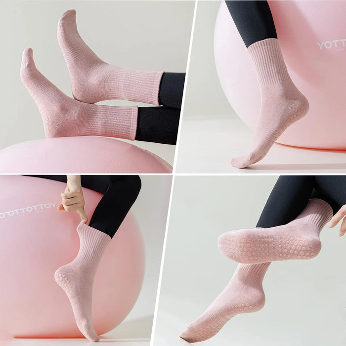 4-6 pairs of women's anti slip grip yoga Pilates ballet socks