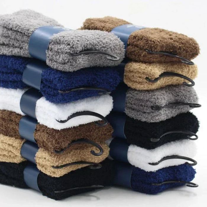 1/3pairs Men Coral Fleece Socks