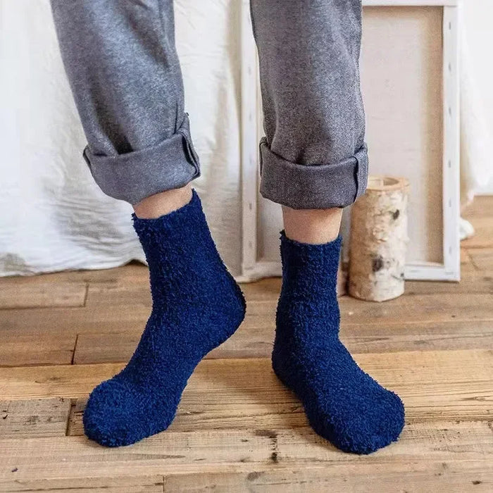 1/3pairs Men Coral Fleece Socks