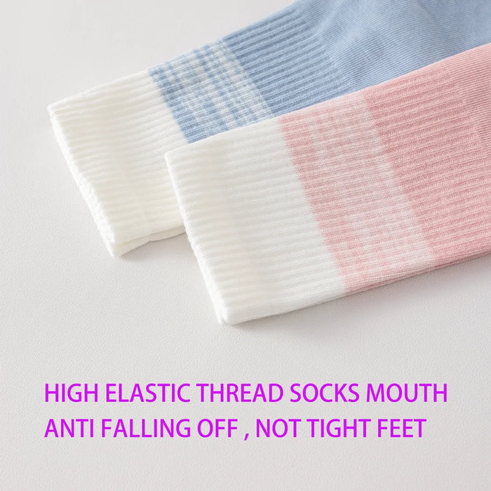 3 Pairs lollipop coloured cotton mid calf yoga socks