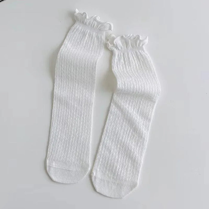 Lolita Women Hollow Out Breathable Mesh Lace Socks